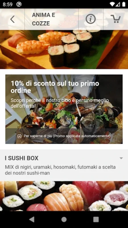 Anima e Cozze Nicolosi for Android - Streamlined Ordering