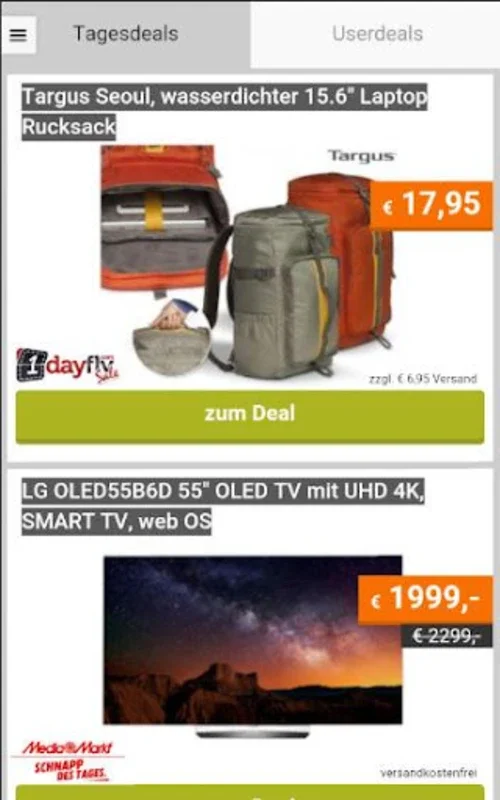 Liveshopping-App for Android: Convenient Shopping