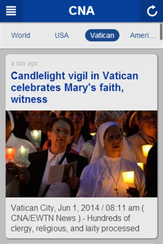 CNA for Android - Stay Informed with Catholic News