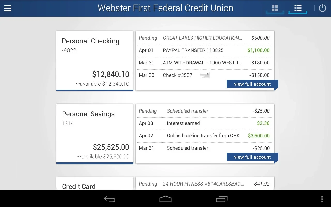 WFFCU for Android - Manage Your Finances on the Go