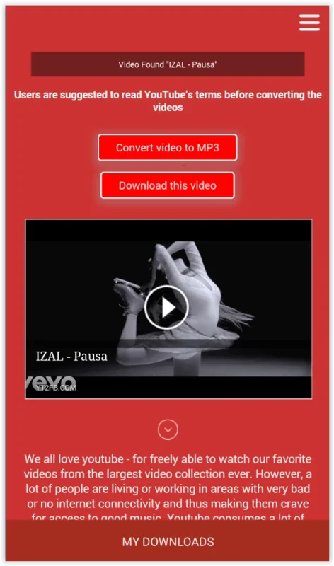 YoutubeMp3 for Android: Convert YouTube Content