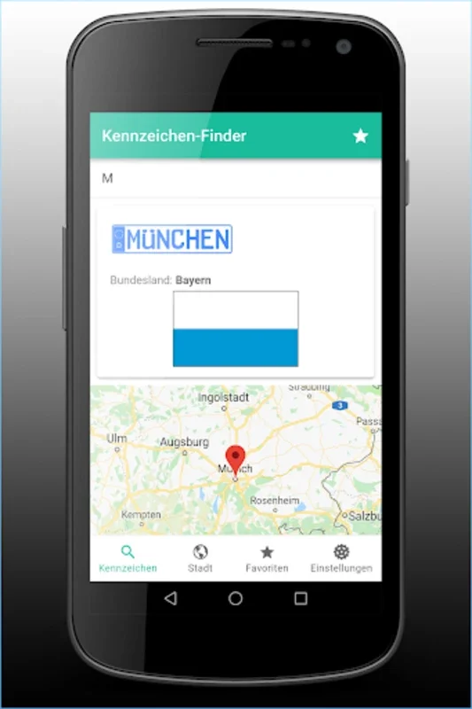 Kennzeichen-Finder mit Karte for Android - Identify License Plate Origins