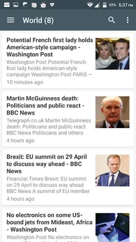 World Short News for Android - Stay Informed Easily