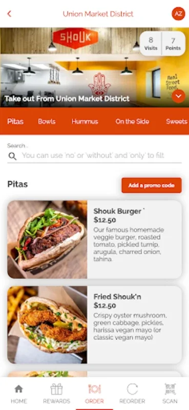 Shouk for Android - Order Ahead and Earn Rewards