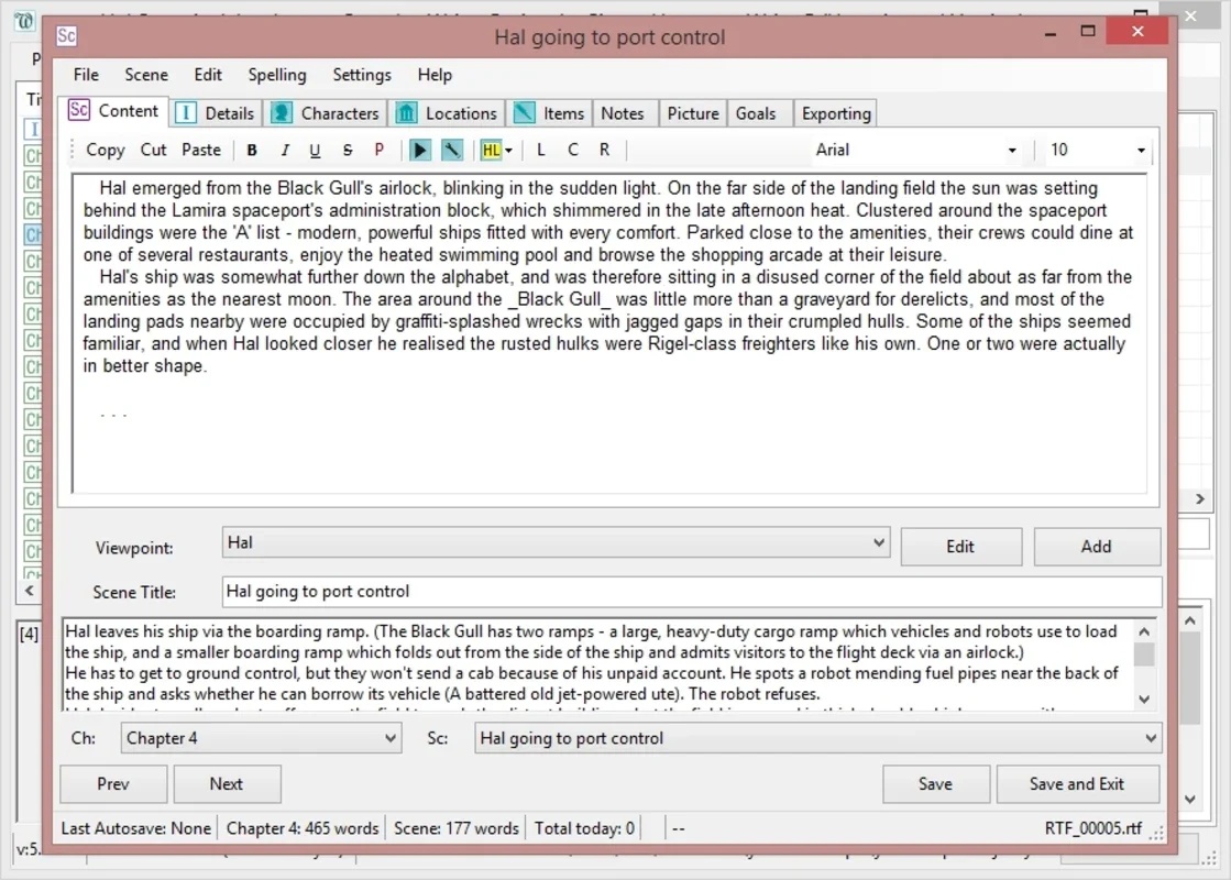 yWriter for Windows - Ideal for Writers' Organization