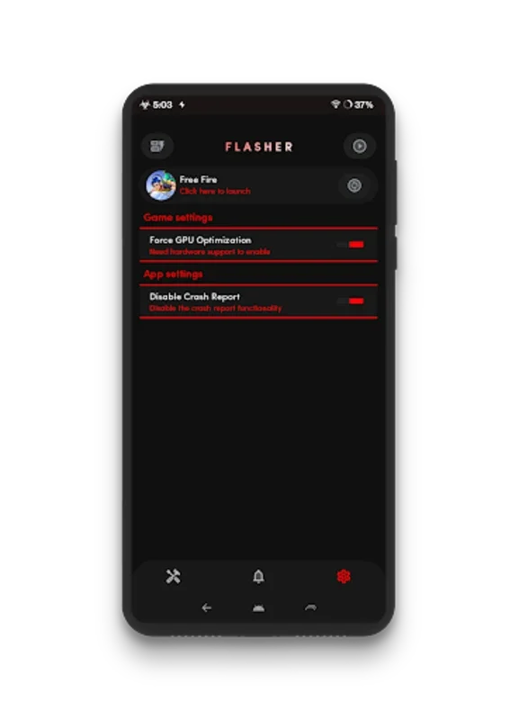 Flasher - GFX Tool For FF for Android - Boost Gaming