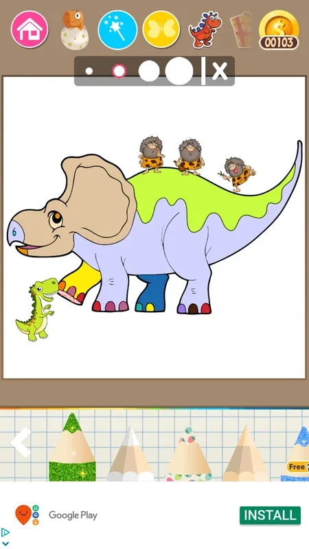 Dinosaurs Coloring Pages for Android - Fun Coloring App