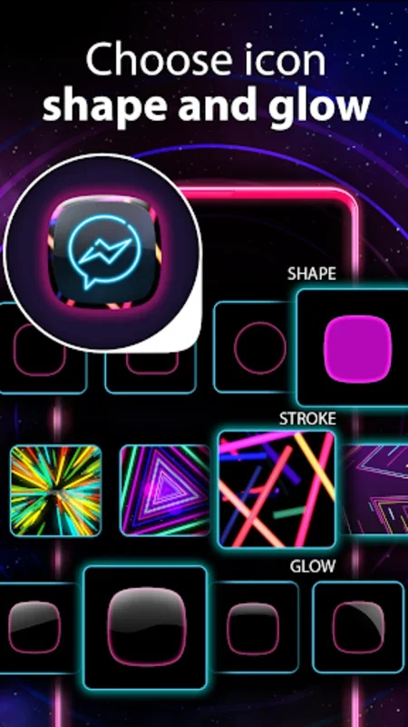 Neon Icon Designer App for Android - Customize Your Home Screen