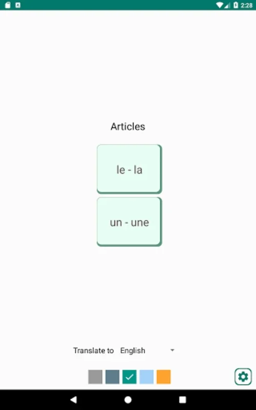 Articles Le La for Android - Enhance French Vocabulary