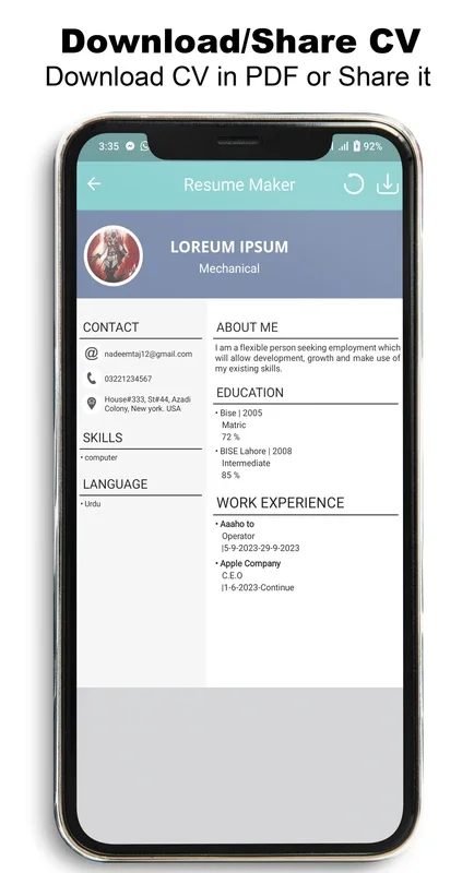 Resume Maker for Android: Create Professional Resumes