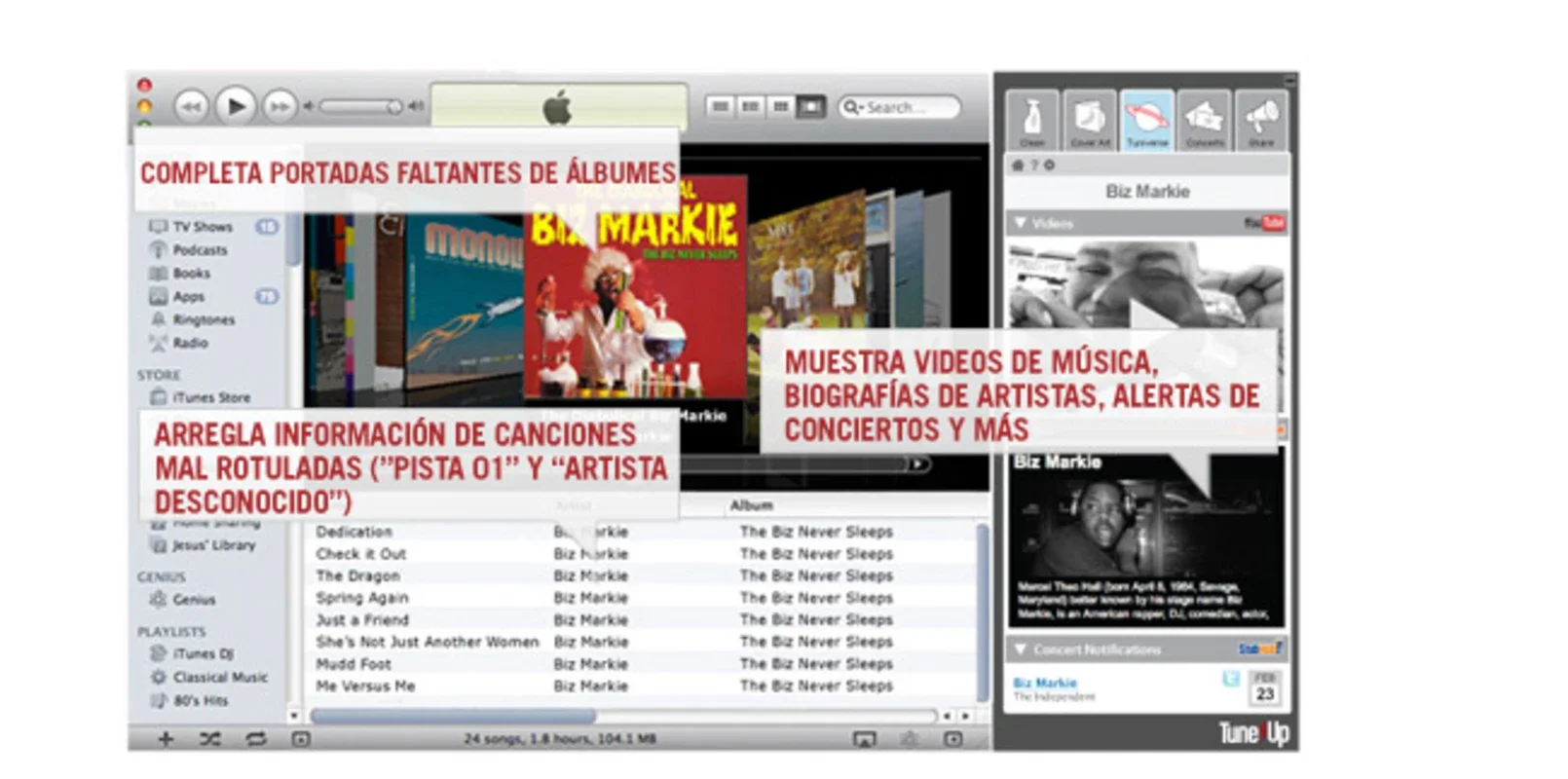 TuneUp for Mac - Organize and Correct iTunes Library