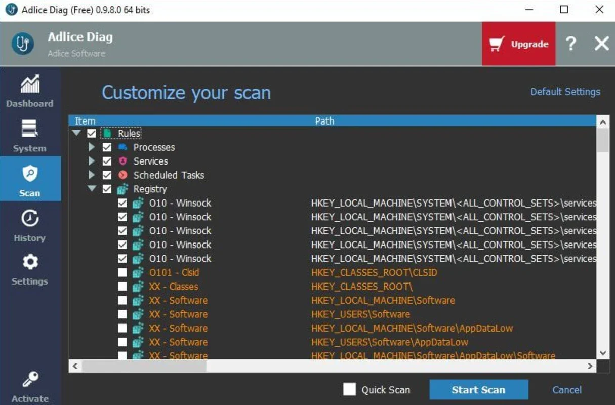 Adlice Diag for Windows - Diagnose System Issues