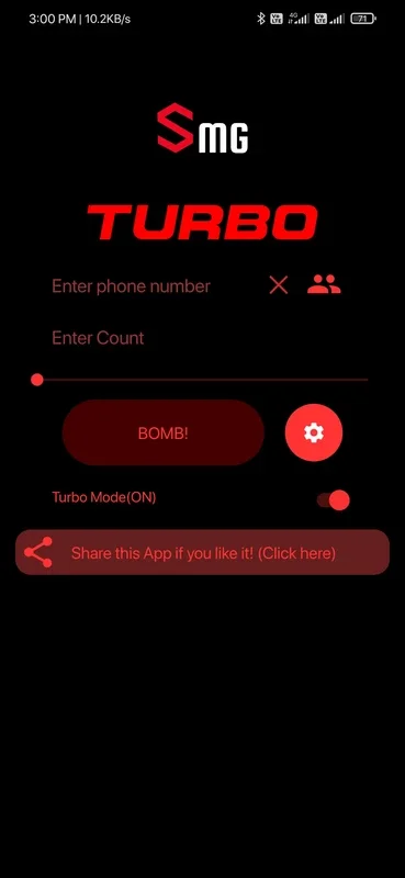 SMG Bomber for Android - Fast SMS Sending & Pranking