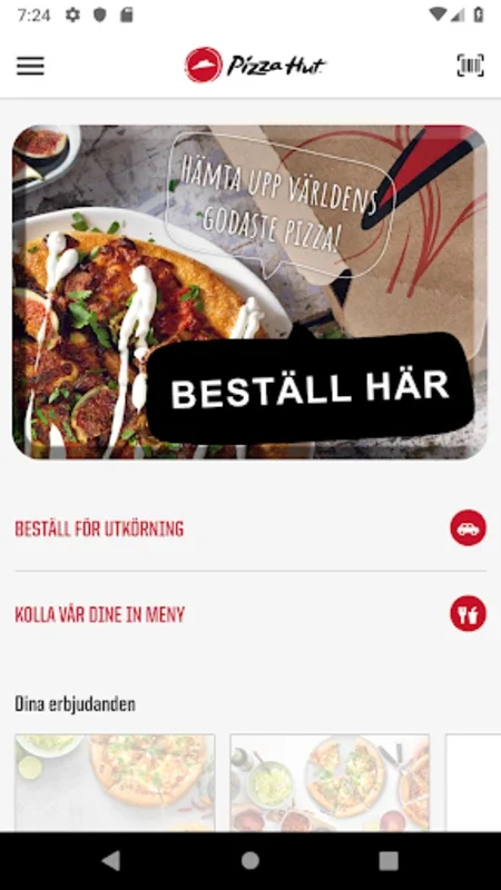 Pizza Hut Sverige for Android - Swift Food Ordering