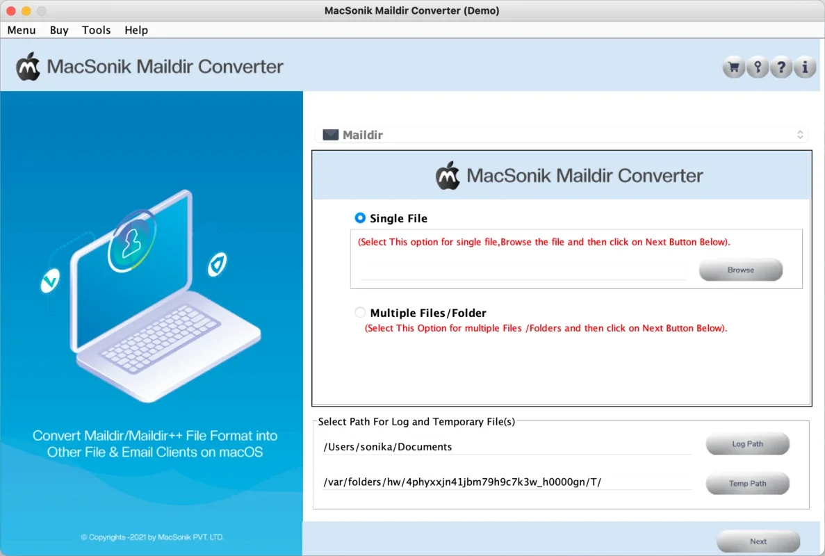 MacSonik Maildir Converter for Mac - Secure Email Conversion