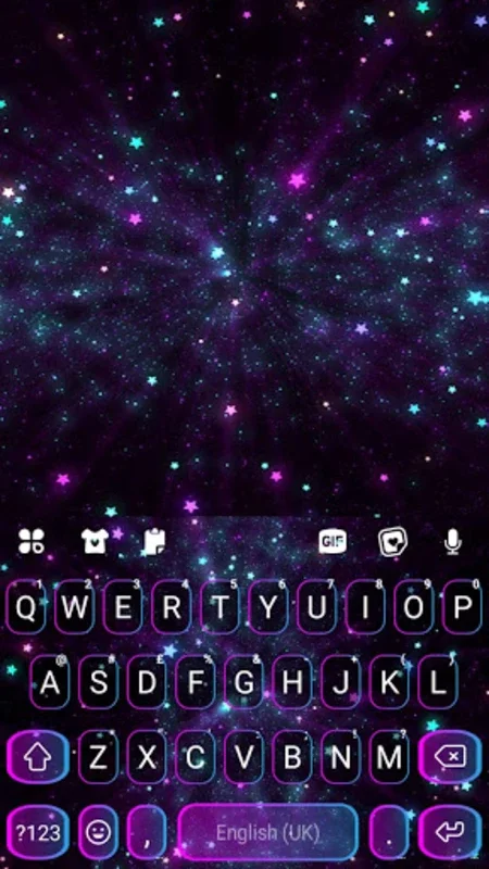 Shiny Galaxy Live Theme for Android - Customize Typing