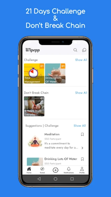 Wipepp for Android - A Habit - Transforming App