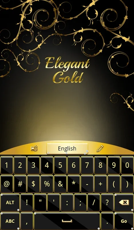 Elegant Gold Keyboard for Android - Stylish Typing