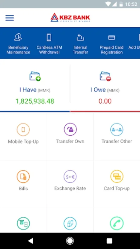 KBZmBanking for Android - Manage Your Finances Effortlessly