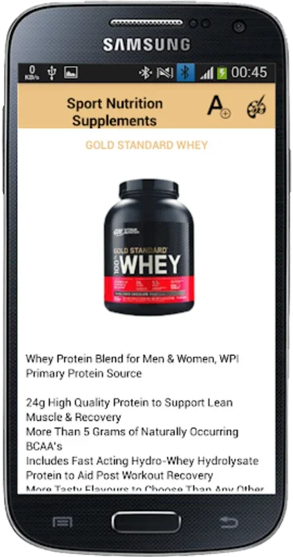 Sport Nutrition Supplements for Android - Enhance Fitness