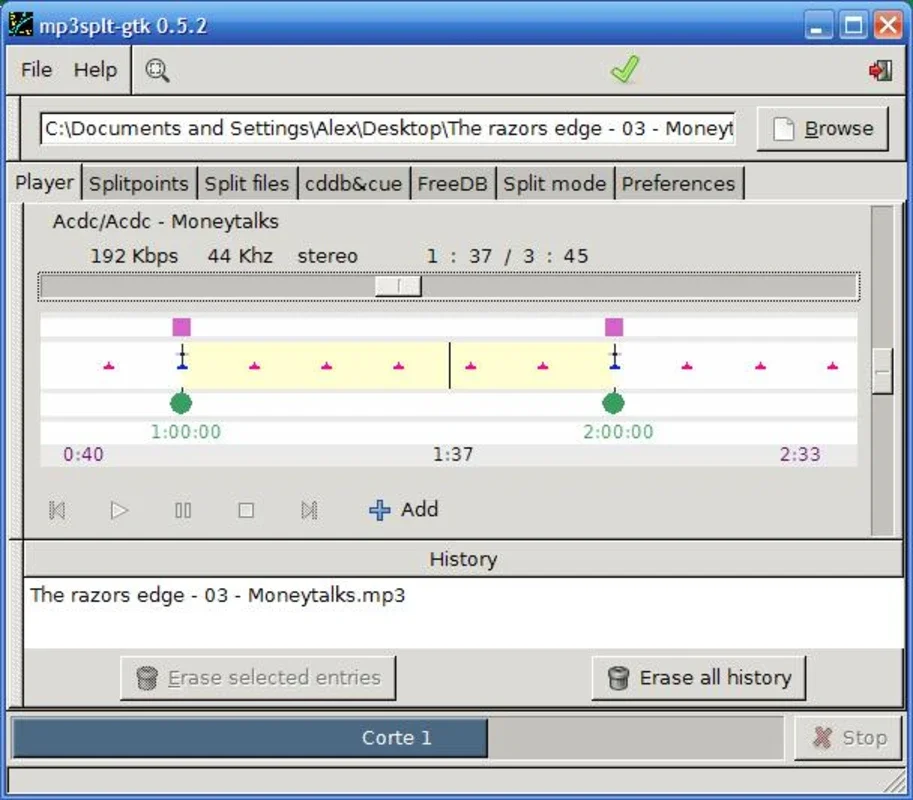 Mp3splt - gtk for Windows: Efficient Audio Splitting