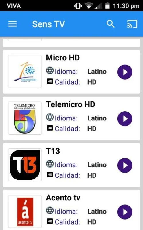 Sens TV for Android - Access Diverse TV Channels