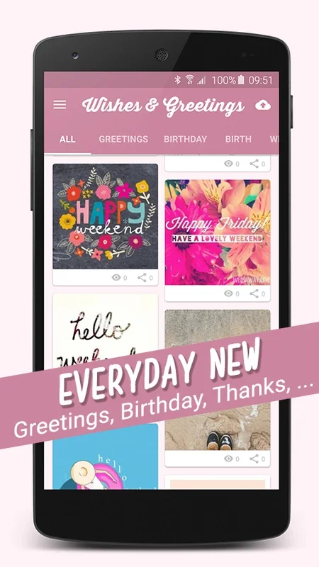 Wishes & Greetings for Android - Share Animated Greetings