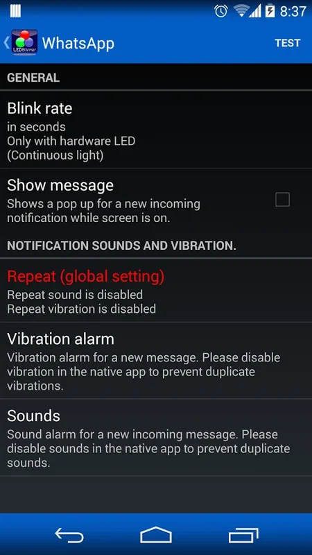 LED Blinker Lite for Android - Customize Notifications Easily