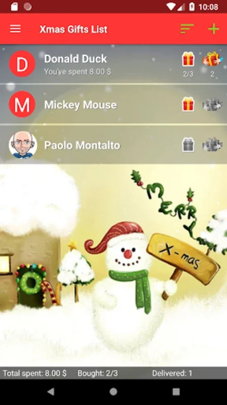 Xmas Gifts List for Android - Simplify Your Christmas Shopping