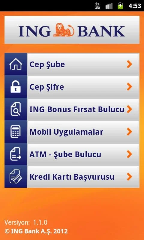 ING Mobil for Android: Manage Your ING Turkey Account