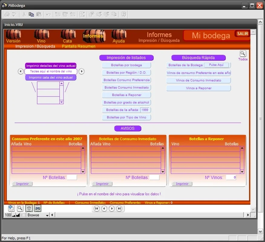 Mi Bodega for Windows - Manage Your Wine Collection