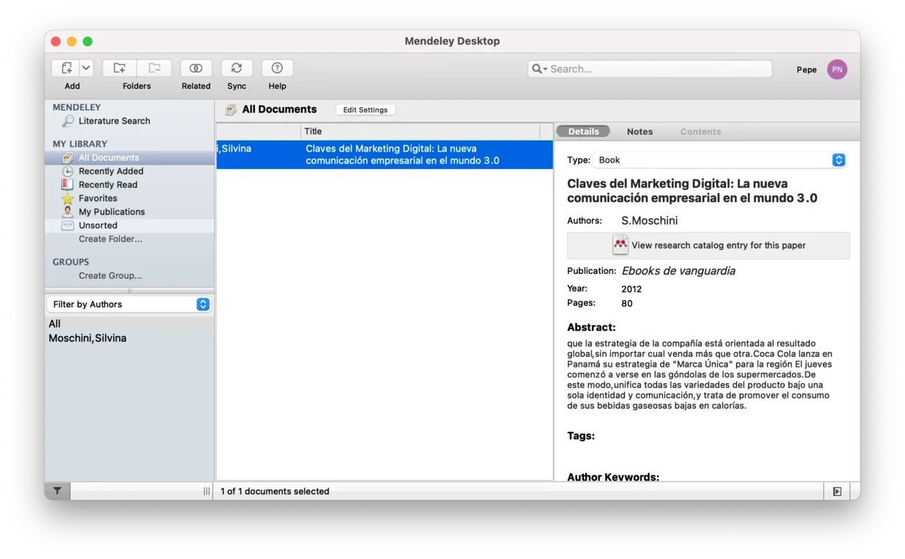 Mendeley Reference Manager for Mac - Free Academic Tool