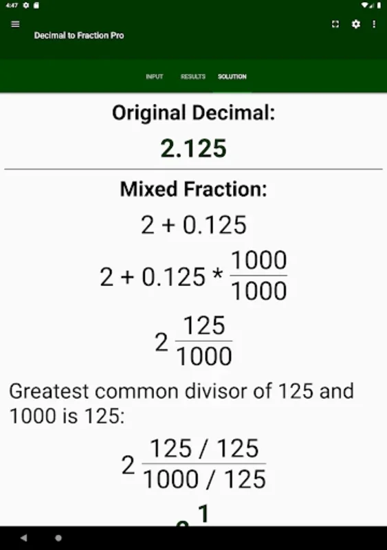 Decimal to Fraction Calculator for Android - Effortless Conversion