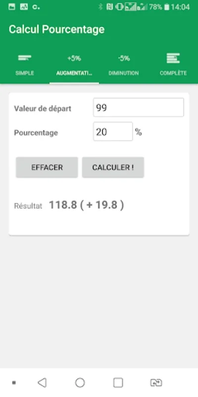 Calcul Pourcentage for Android: Accurate Percentage Calculator