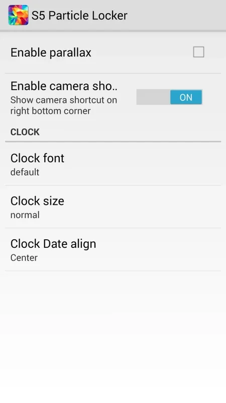 S5 Particle Locker for Android - Dynamic Lock Screen