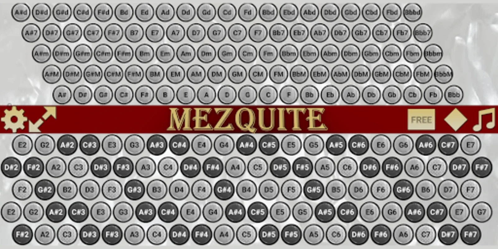 Mezquite Chromatic Accordion for Android: Authentic Learning