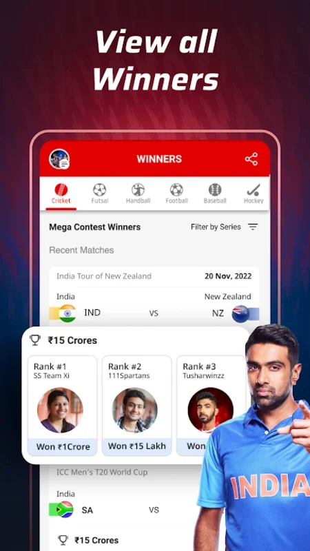 Dream11 for Android - Manage Your Cricket Team