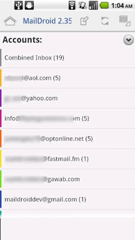 MailDroid for Android: Basic Email Management