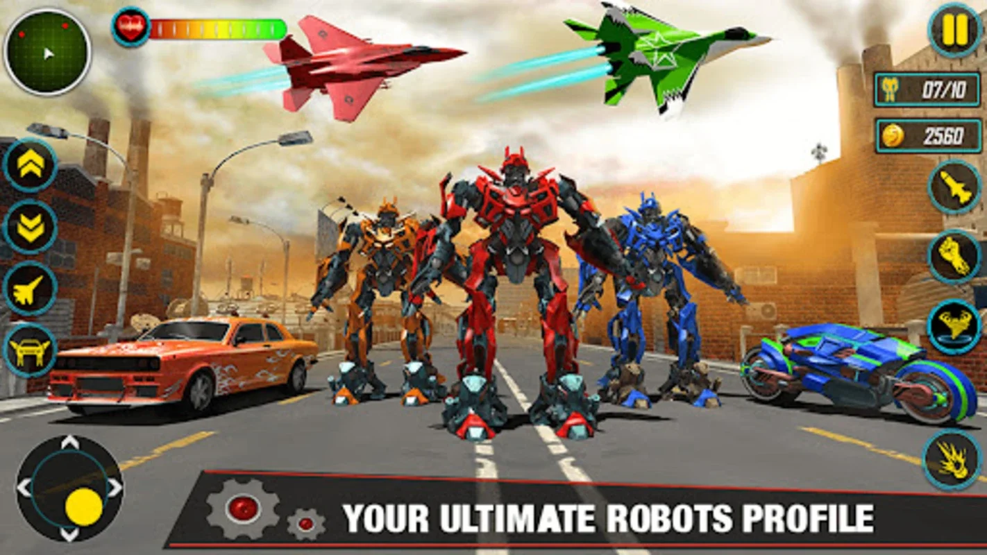 Multi Robot Car Transform Game for Android - Thrilling Robot Warfare