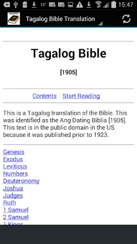 Tagalog Bible Translation for Android - Seamless Reading