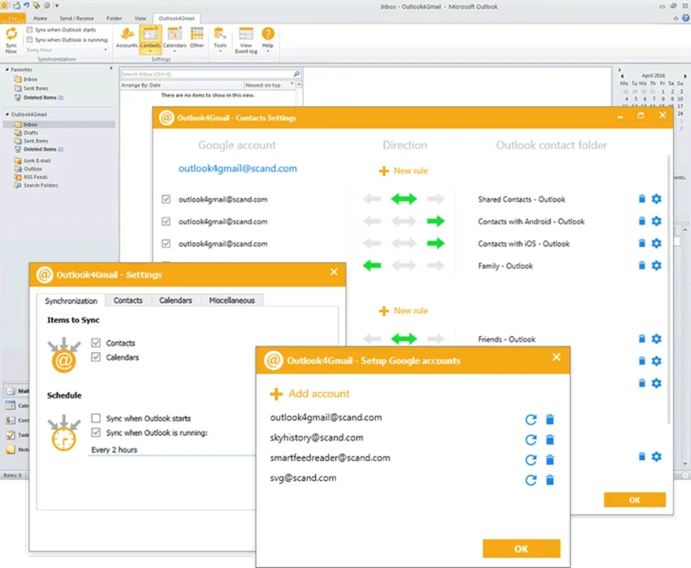 Outlook4Gmail for Windows - Seamless Calendar Sync