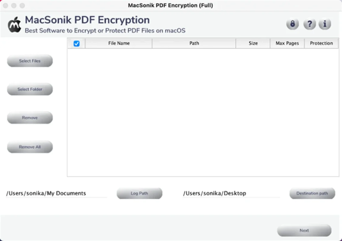 MacSonik PDF Encryption for Mac - Secure Your PDFs