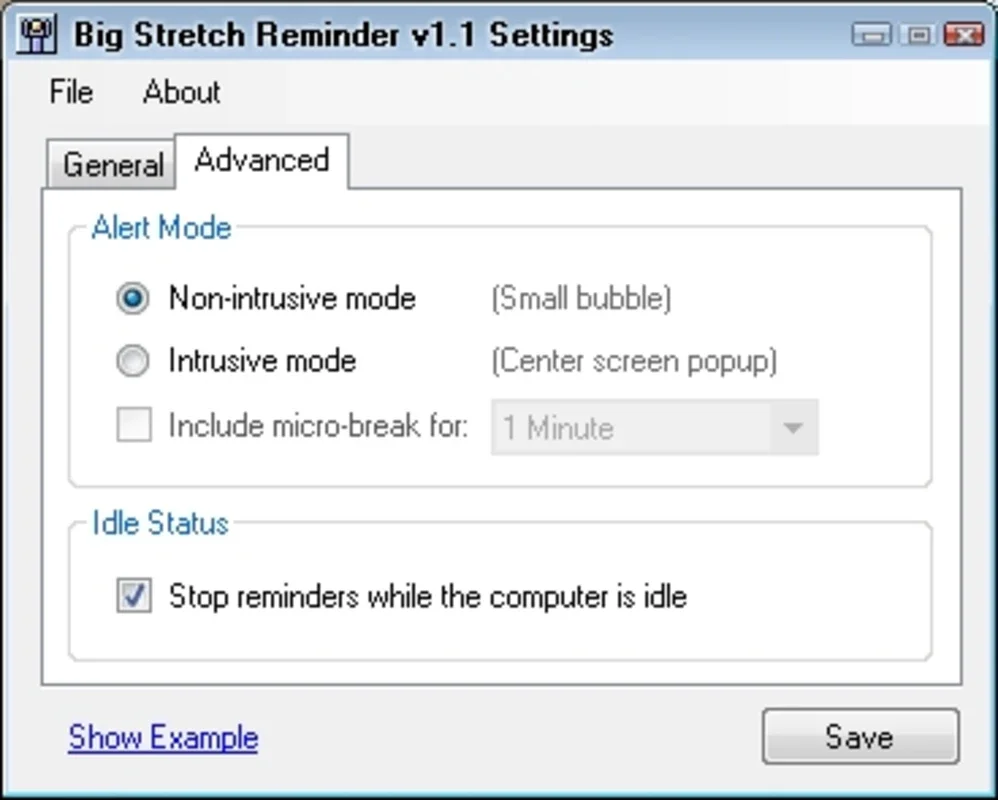 Big Stretch RSI Reminder for Windows - Take Breaks Easily