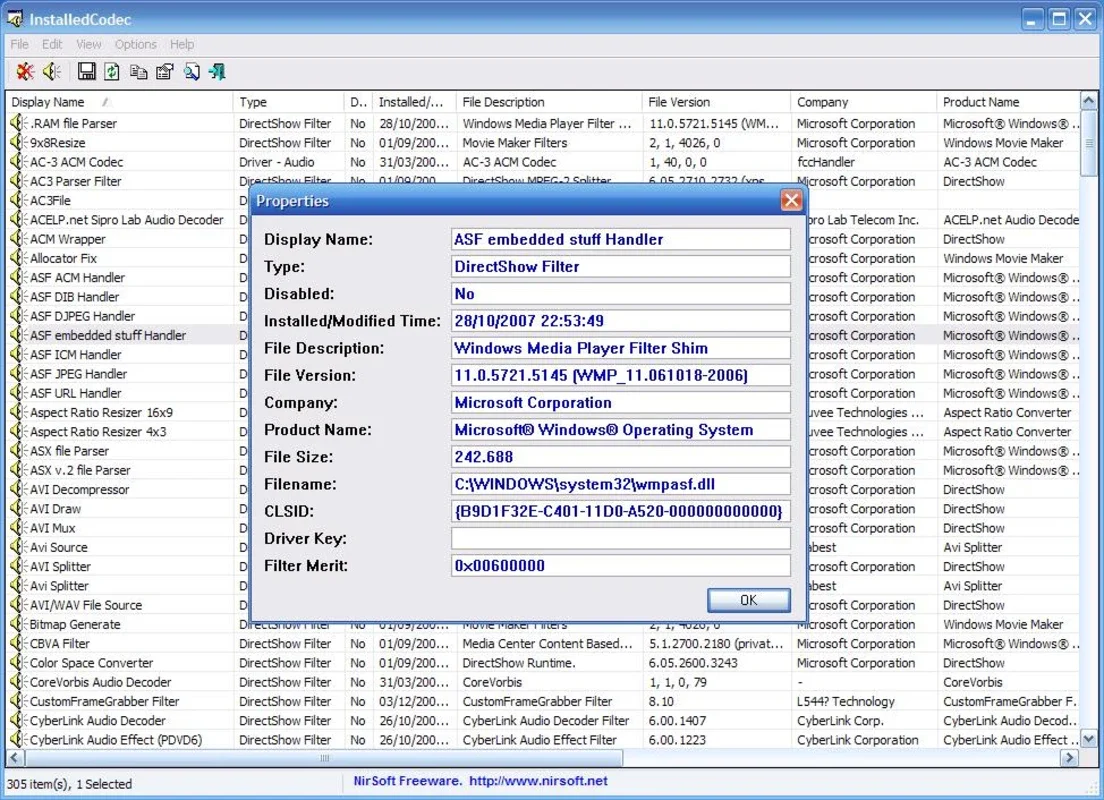 InstalledCodec for Windows - Discover and Manage Installed Codecs