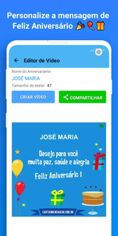 Editor de Aniversário for Android: Create Personalized Birthday Videos