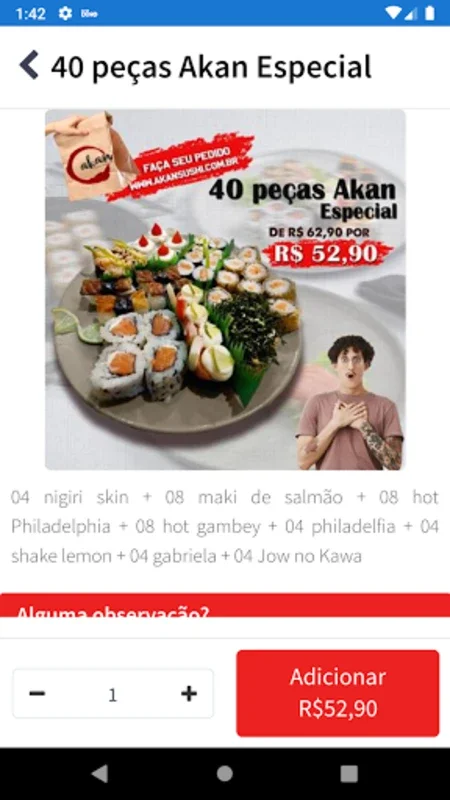 Akan Sushi Fabriciano for Android - Order Fresh Sushi on Your Phone