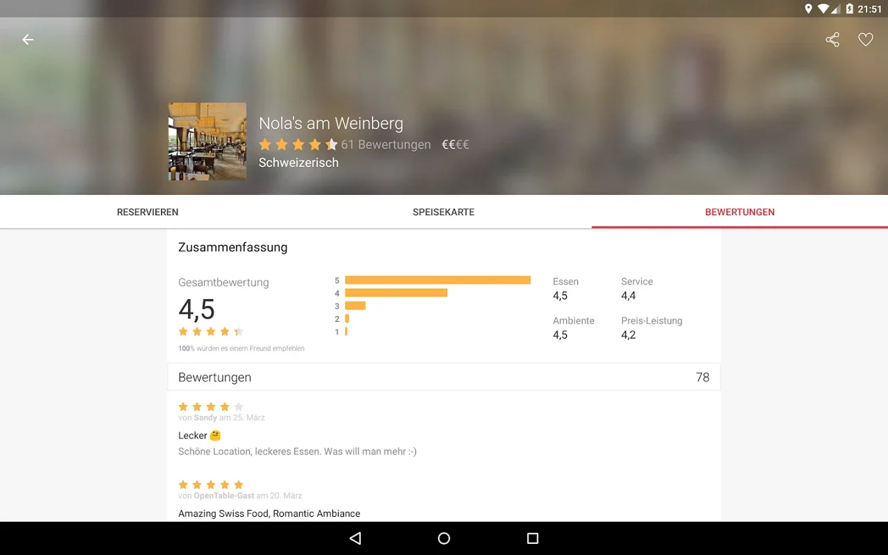 OpenTable DE for Android - Simplify Restaurant Reservations