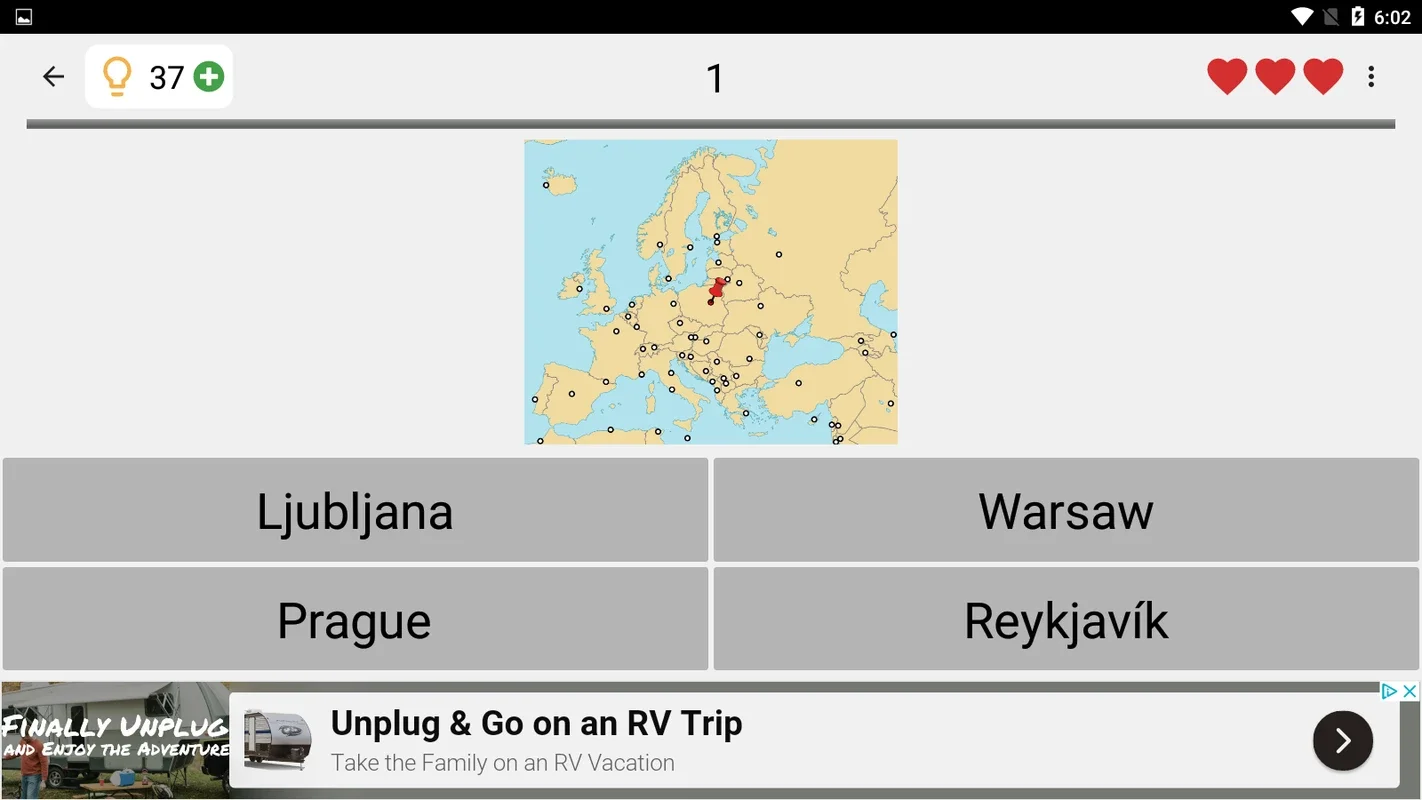 Capitals of the World for Android - No Downloading Needed