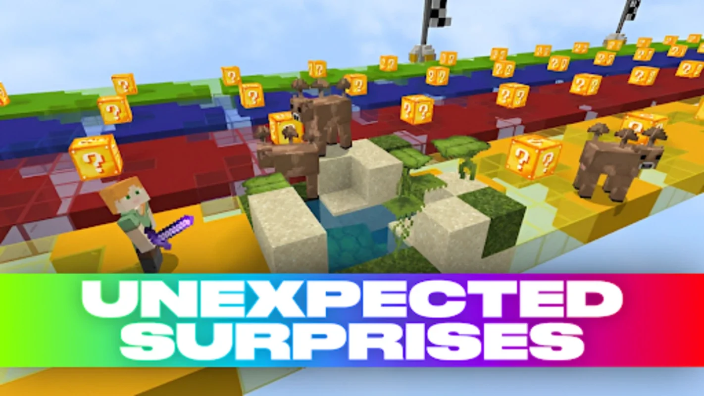 Lucky Block Race Maps for Android: Exciting Minecraft Multiplayer Add - on