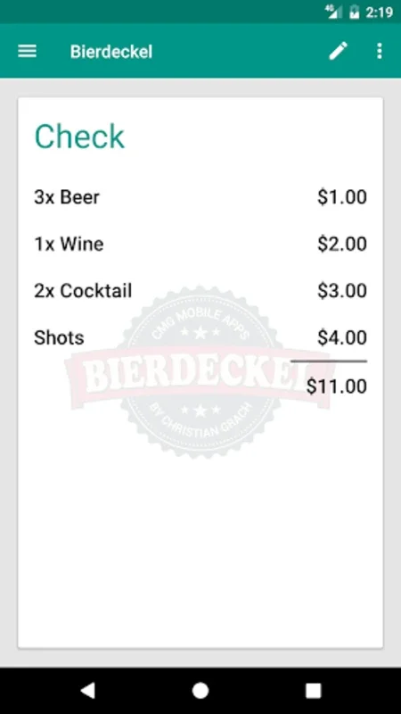 Bierdeckel - Drinks Counter for Android: Monitor Drink Intake